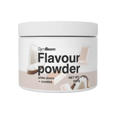 GymBeam Flavour powder bílá čokoláda kokos 250g