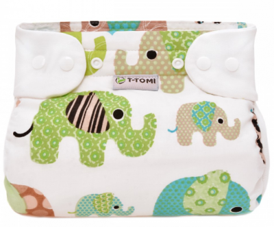 T-tomi Ortopedické abdukční kalhotky na patentky Green elephants 3-6kg