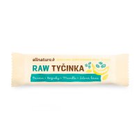 Allnature Bezlepková ovocná tyčinka rozinky, mandle, banán, zelená káva 20x45g