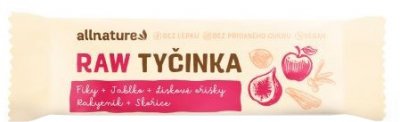 Allnature Bezlepková ovocná tyčinka fíky, jablka, rakytník,lískové ořechy,skořice 20x45g