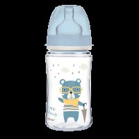 Canpol babies Lahev se širokým hrdlem Bonjour Paris 240ml modrá