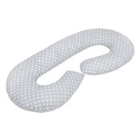 New Baby Univerzální kojící polštář ve tvaru C XL šedý s puntíky