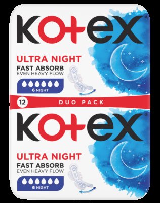 Kotex Ultra Night Duo pack 12 ks