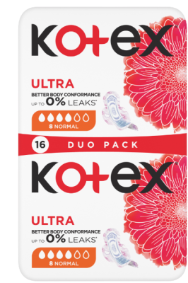 Kotex Ultra Normal Duo pack 16 ks