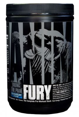 Universal Nutrition Animal Fury modrá malina 490 g
