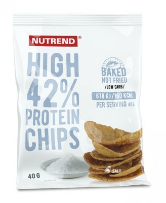 Nutrend High protein chips sůl 6x40g