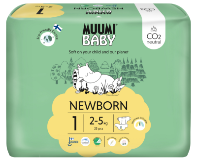 Muumi Baby Pleny jednorázové 1 Newborn 2-5kg 25ks