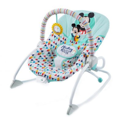 Disney Baby Houpátko vibrující Mickey Mouse Happy triangles 0m+, do 18kg, 2018