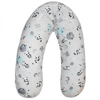 Eko Polštář na kojení Velvet Panda Grey 180cm