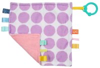 Bright Starts Dečka mazlící na C kroužku Little Taggies fialové tečky 0m+
