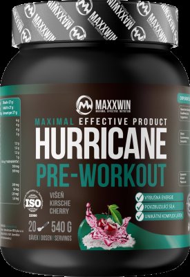 MAXXWIN Hurricane pre-workout 540g višeň
