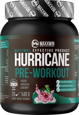 Maxxwin Hurricane pre-workout višeň 540 g