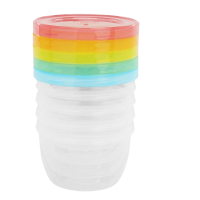 Badabulle Misky s víčky MAXI FUN COLORS 5x250ml