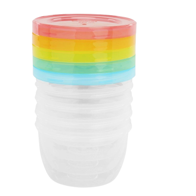 Badabulle Misky s víčky MAXI FUN COLORS 5x250ml