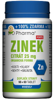 Bio Pharma Zinek citrát Forte 25 mg 180 tablet