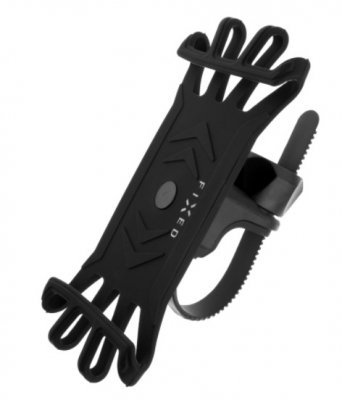 Fixed Silikonový držák mobilního telefonu na kolo Bikee - Černý