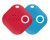 Fixed Smart tracker Smile s motion senzorem DUO PACK - červený + modrý