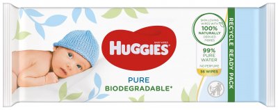 HUGGIES Vlhčené ubrousky Pure Biodegradable 56ks