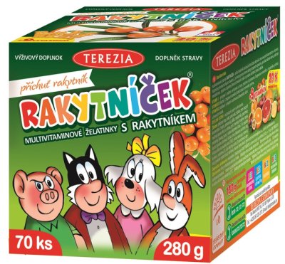 II. jakost RAKYTNÍČEK mutlivitamin.želatinky s rakytník.70ks