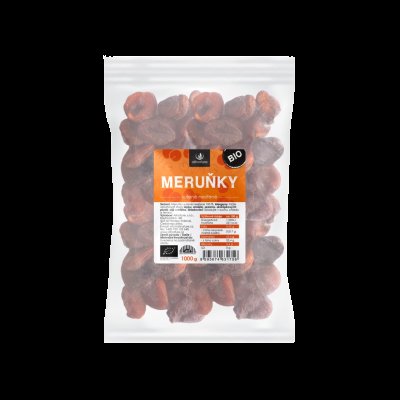 Allnature Meruňky sušené nesířené BIO 1000g Allnature Meruňky sušené nesířené BIO 1000g