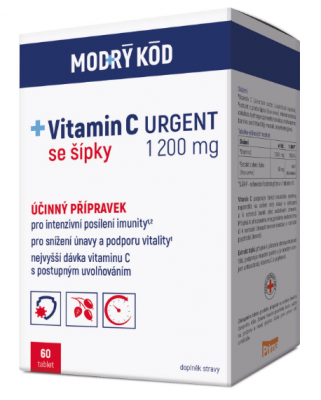 Modrý kód Vitamin C urgent 1200mg 60 tablet Modrý kód Vitamin C urgent 1200mg 60 tablet