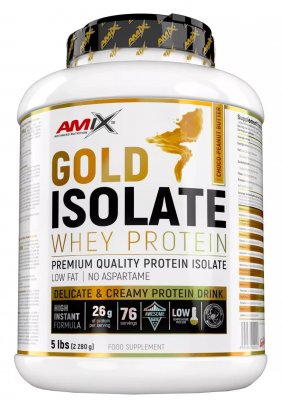 Amix Gold Whey Protein Isolate, Čokoláda-Arašídové máslo 2280g