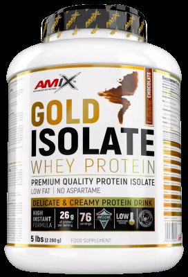 Amix Gold Whey Protein Isolate, Přírodní čokoláda 2280g