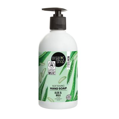 Organic Shop Zjemňující mýdlo na ruce Aloe a mléko 500 ml