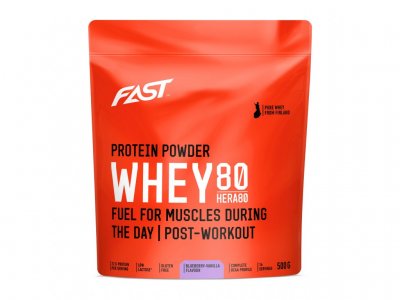 Fast Práškový Protein Hera 80 Borůvka-Vanilka 500 g