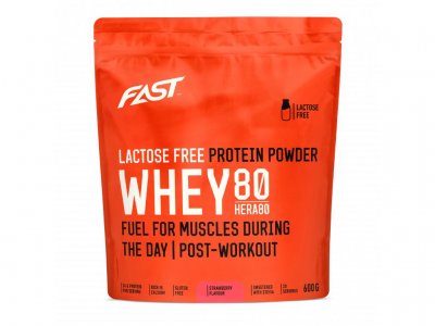 Fast Práškový Protein Hera 80 Jahoda Bez Laktózy 600g 1 x 600 g