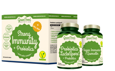 GreenFood Nutrition Strong Immunity & Probiotics + Pillbox 120ks