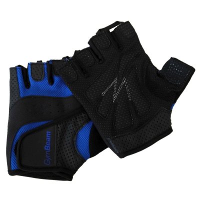 GymBeam Fitness rukavice Dexter M - černá - modrá - M - kůže