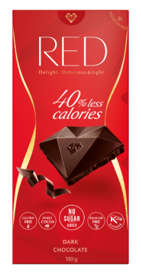 Red Hořká čokoláda se sníženým obsahem kalorií bez přidaného cukru 100g