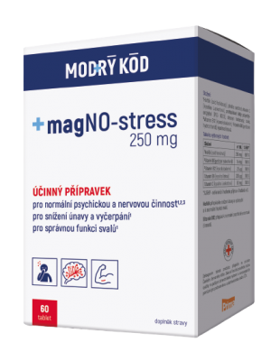 Modrý kód magNO-stress 250 mg, 60 tablet Modrý kód magNO-stress 250 mg, 60 tablet
