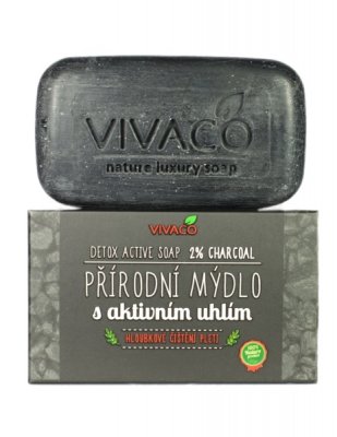 Vivaco Přírodní mýdlo s aktivním uhlím 100 g