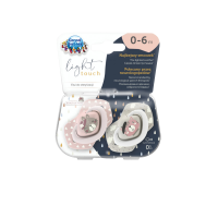 Canpol babies Set symetrických silikonových dudlíků 0-6m Bonjour Paris růžový