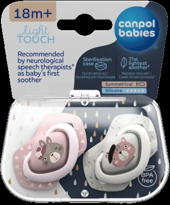 Canpol babies Set symetrických silikonových dudlíků 18m+ Bonjour Paris růžový Canpol babies Set symetrických silikonových dudlíků 18m+ Bonjour Paris růžový