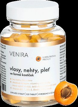 Venira Vlasy, nehty, pleť ve formě kostiček Meruňka 120ks