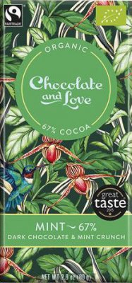 Chocolate and Love Mint 67%, BIO čokoláda 80g