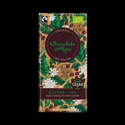 Chocolate and Love Coffee 55%, BIO čokoláda 80g