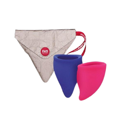 Fun Factory Menstruační kalíšky Fun Cup Explore Kit růžový a námořnicky modrý 2ks