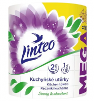 Linteo Kuchyňské utěrky Mega bílé 2vrtsvé 1role