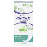 Always Dailies Cotton Protection Intimky Large 32ks