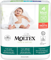 Moltex Pure & Nature Natahovací plenkové kalhotky Maxi 7–12kg 22ks Moltex Pure & Nature Natahovací plenkové kalhotky Maxi 7–12kg 22ks