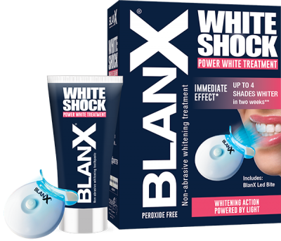 BlanX White Shock Treatment tube + led bite