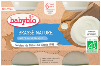 Babybio Brassé z francouzského mléka natur 2x130g Babybio Brassé z francouzského mléka natur 2x130g