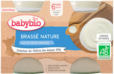 Babybio Brassé z francouzského mléka natur 2x130g