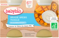 Babybio Brassé z ovčího mléka mango 2x130g