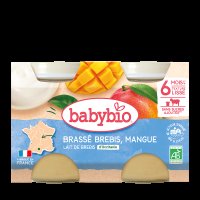 Babybio Brassé z ovčího mléka mango 2x130g