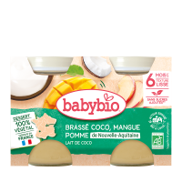 Babybio Brassé z kokosového mléka mango ananas 2x130g